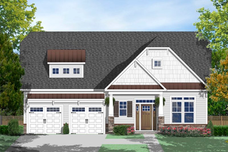 Architectural House Design - Country Exterior - Front Elevation Plan #1053-87