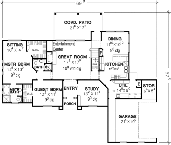 Home Plan - Country Floor Plan - Main Floor Plan #472-355
