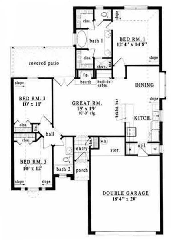 House Plan Design - European Floor Plan - Main Floor Plan #42-515
