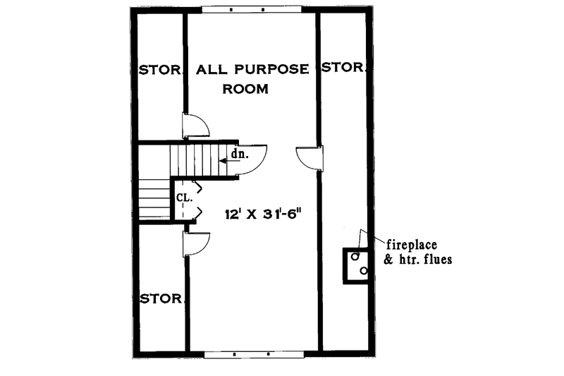 Home Plan - Floor Plan - Upper Floor for Country House Plan #456-64 - 3 bed, 2 bath