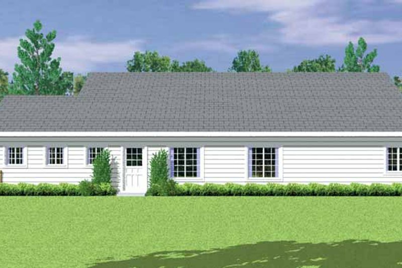 Home Plan - Exterior - Other Elevation 3 for Country House Plan #72-1081 - 3 bed, 2 bath