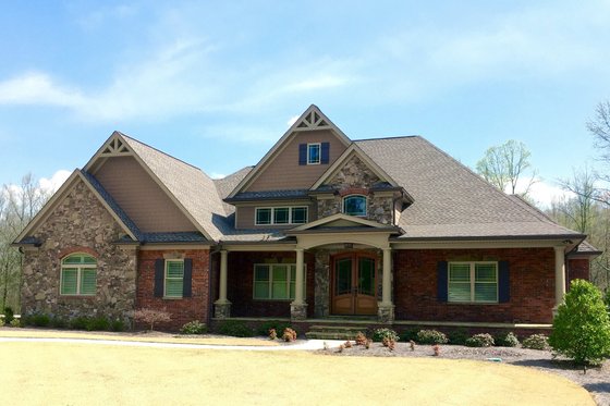 Exterior - Front Elevation 3 for European House Plan #437-62 - 3 bed, 2 bath