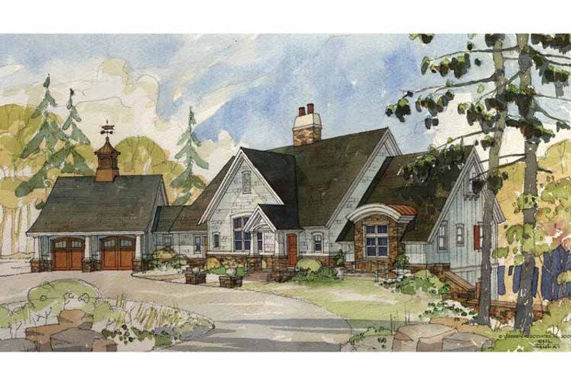 Home Plan - Exterior - Front Elevation 4 for European House Plan #928-20 - 3 bed, 3 bath