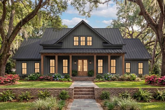 Exterior - Front Elevation 7 for Farmhouse House Plan #430-215 - 4 bed, 3 bath