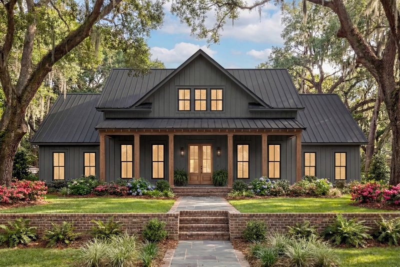 Architectural House Design - Exterior - Front Elevation 7 for Farmhouse House Plan #430-215 - 4 bed, 3 bath