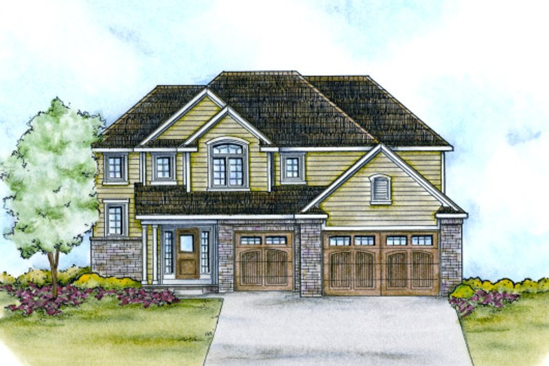 Architectural House Design - Traditional Exterior - Front Elevation Plan #20-2112