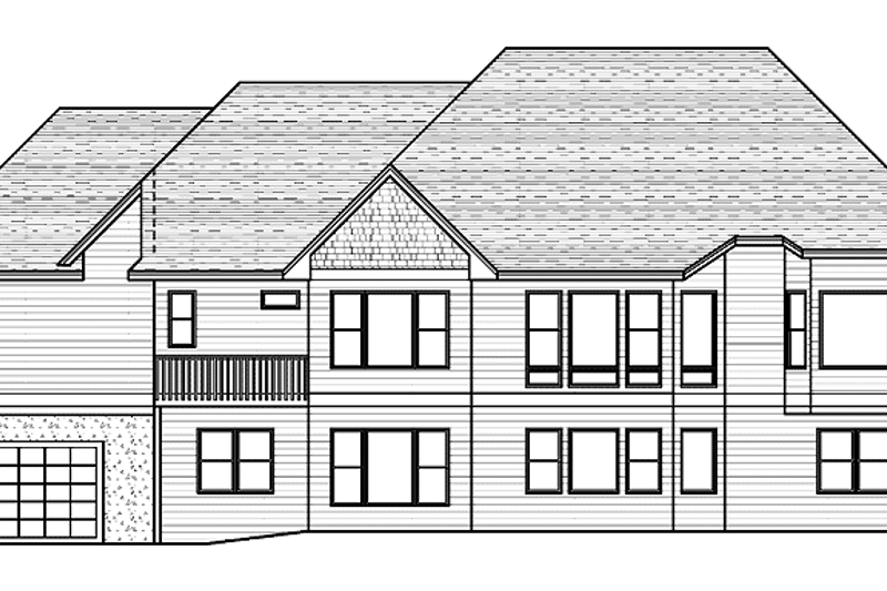 Dream House Plan - Exterior - Rear Elevation for Traditional House Plan #51-681 - 4 bed, 4.5 bath