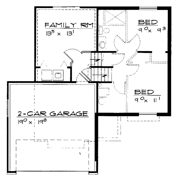 Architectural House Design - Contemporary Floor Plan - Lower Floor Plan #308-284