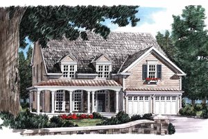Country Exterior - Front Elevation Plan #927-707
