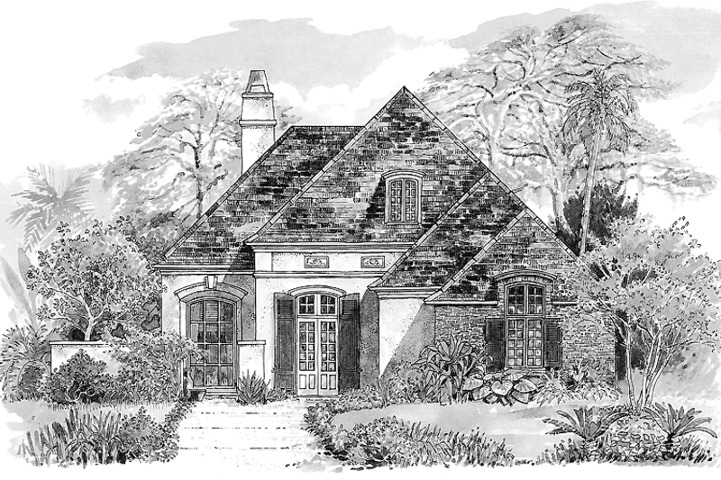 Architectural House Design - Country Exterior - Front Elevation Plan #301-155