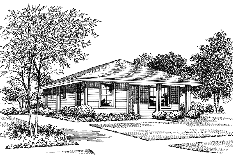 Dream House Plan - Prairie Exterior - Front Elevation Plan #417-580