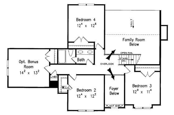 Floor Plan - Upper Floor for Country House Plan #927-565 - 4 bed, 2.5 bath