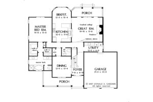 Floor Plan - Main Floor for Country House Plan #929-607 - 4 bed, 2.5 bath