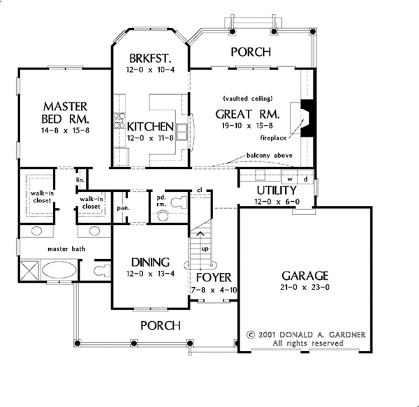 Architectural House Design - Country Floor Plan - Main Floor Plan #929-607