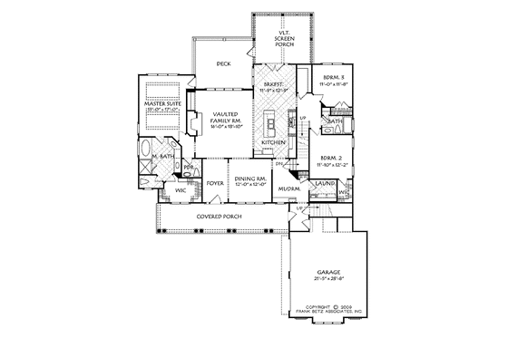 Floor Plan - Main Floor for Country House Plan #927-942 - 4 bed, 3.5 bath
