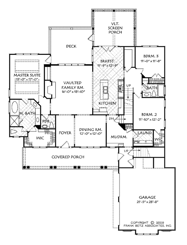 Country Floor Plan - Main Floor Plan #927-942