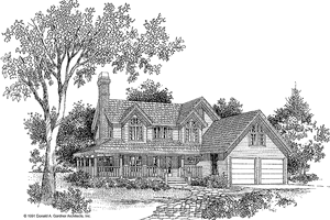 Country Exterior - Front Elevation Plan #929-111