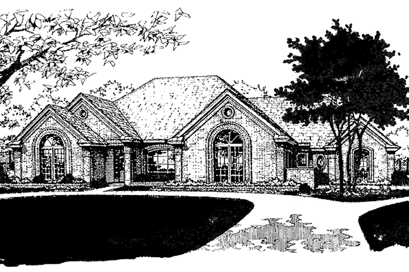 Dream House Plan - Traditional Exterior - Front Elevation Plan #310-1184