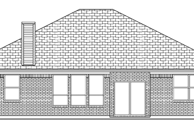 Home Plan - Exterior - Rear Elevation for Traditional House Plan #84-758 - 3 bed, 2 bath