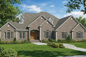 European Exterior - Front Elevation Plan #17-2510