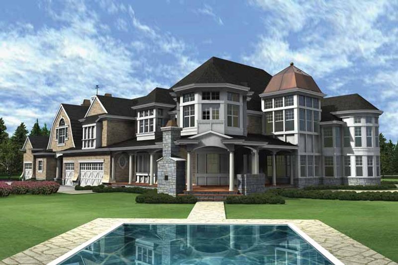 Dream House Plan - Exterior - Rear Elevation for Craftsman House Plan #132-353 - 4 bed, 5 bath