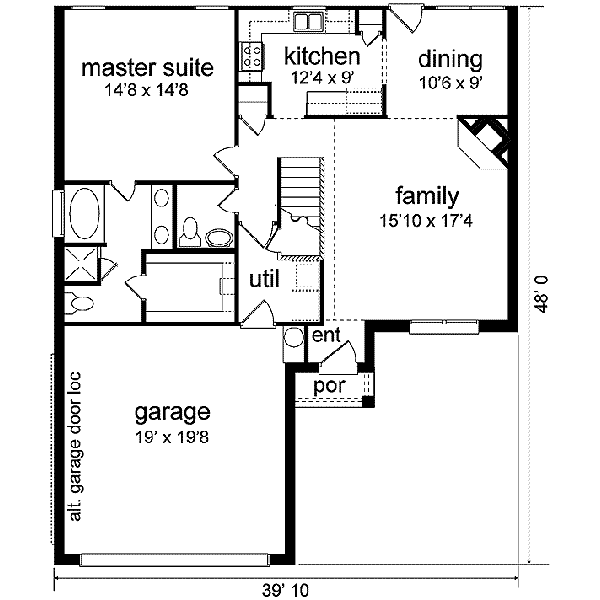 Home Plan - Traditional Floor Plan - Main Floor Plan #84-210