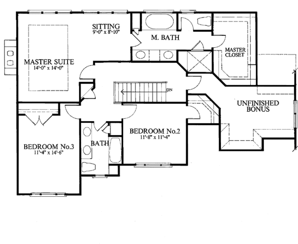 Dream House Plan - European Floor Plan - Upper Floor Plan #429-120