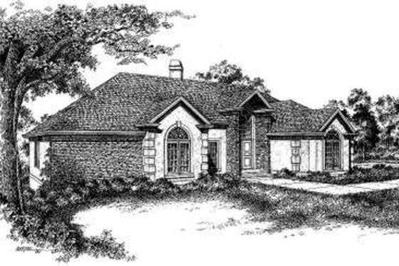 Exterior - Front Elevation for European House Plan #322-116 - 4 bed, 2.5 bath