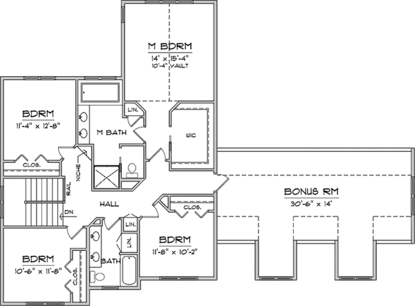 Architectural House Design - Country Floor Plan - Upper Floor Plan #981-7
