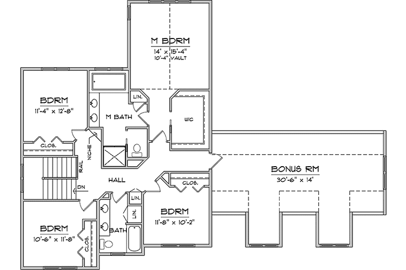 Home Plan - Floor Plan - Upper Floor for Country House Plan #981-7 - 4 bed, 2.5 bath