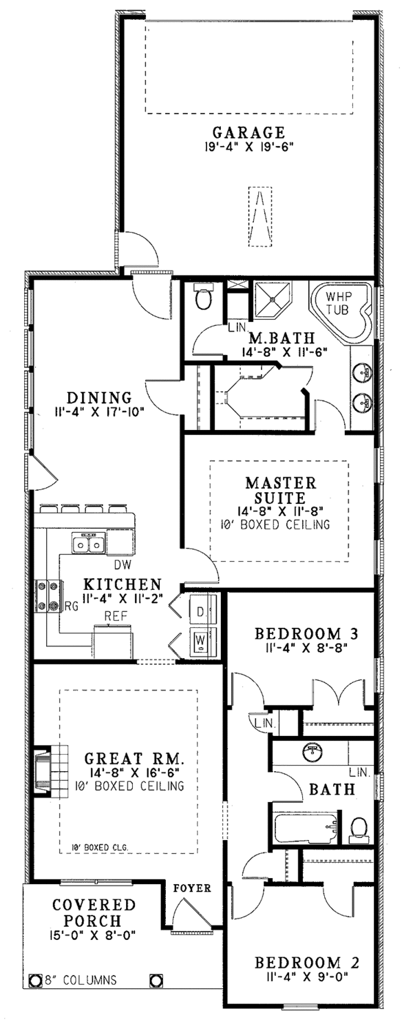 Dream House Plan - Ranch Floor Plan - Main Floor Plan #17-3114
