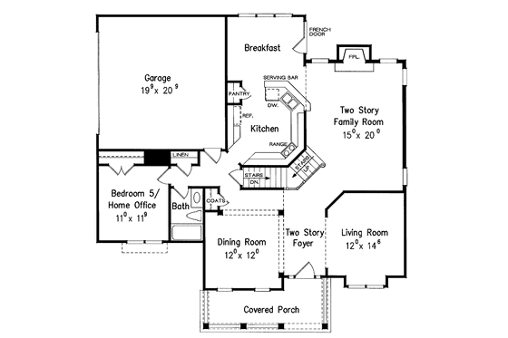 Floor Plan - Main Floor for Country House Plan #927-631 - 5 bed, 3 bath