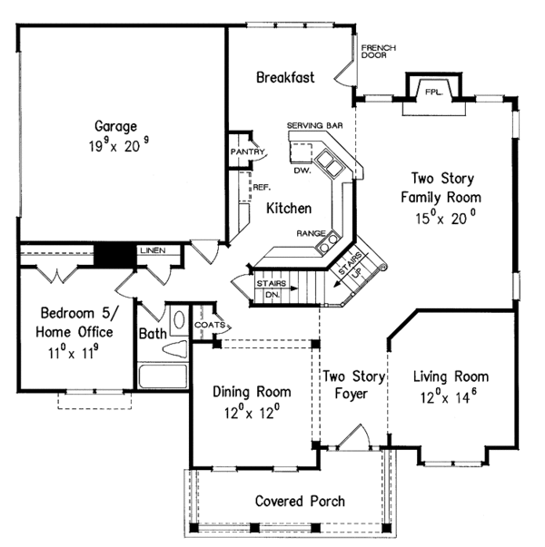 House Design - Country Floor Plan - Main Floor Plan #927-631