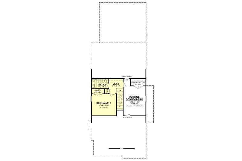 House Blueprint - Floor Plan - Upper Floor for Farmhouse House Plan #430-243 - 4 bed, 3.5 bath