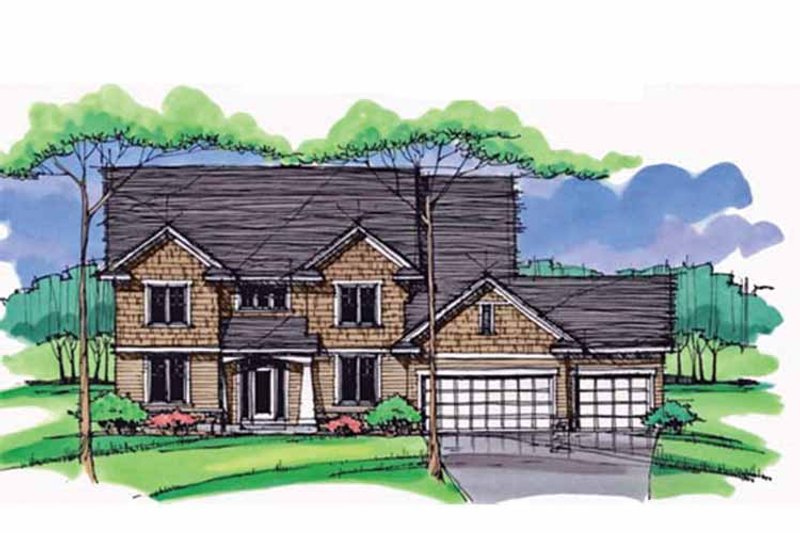 Home Plan - Exterior - Front Elevation 4 for Colonial House Plan #51-1006 - 4 bed, 2.5 bath