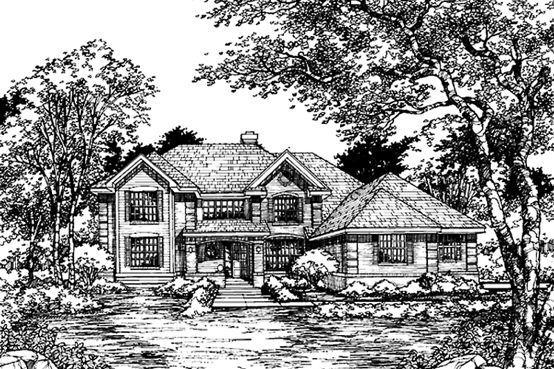 Dream House Plan - Traditional Exterior - Front Elevation Plan #320-962