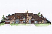 European Style House Plan - 5 Beds 6 Baths 5617 Sq/Ft Plan #5-448 