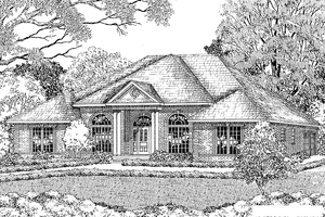 Ranch Exterior - Front Elevation Plan #17-2745