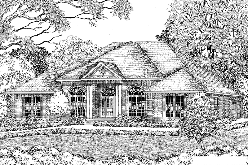 Dream House Plan - Ranch Exterior - Front Elevation Plan #17-2745