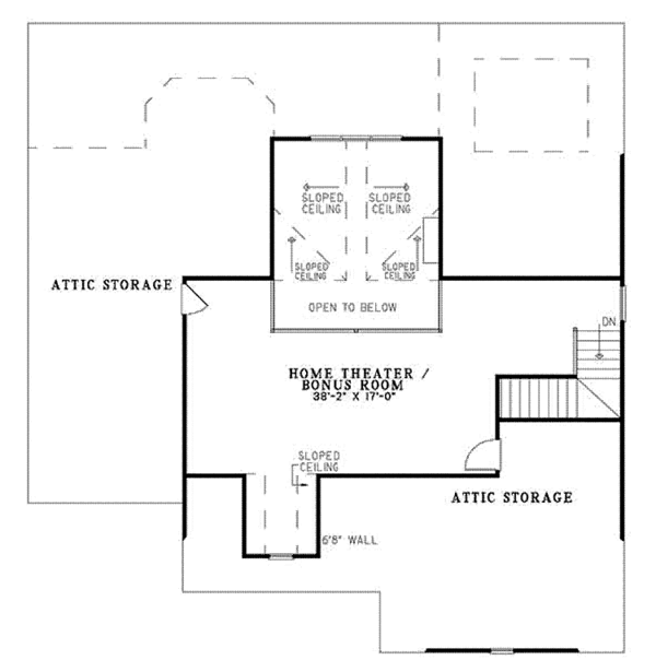 Architectural House Design - Traditional Floor Plan - Upper Floor Plan #17-2693