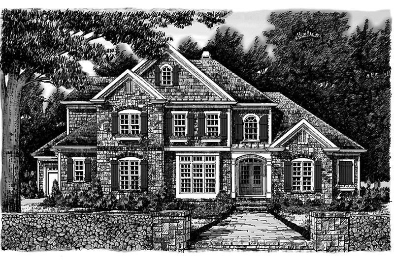 House Blueprint - Exterior - Front Elevation 3 for Country House Plan #927-855 - 4 bed, 3.5 bath