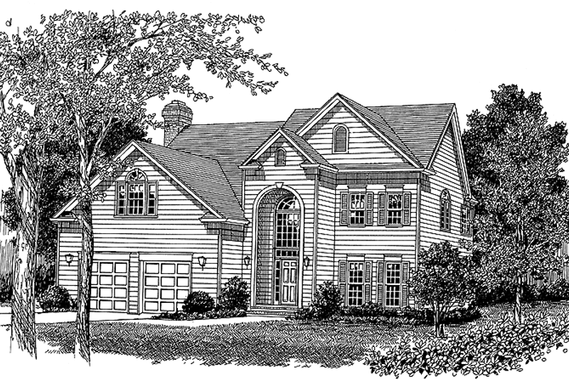 House Blueprint - Traditional Exterior - Front Elevation Plan #453-101