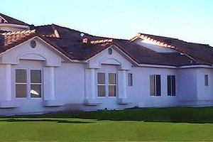 Exterior - Rear Elevation for Mediterranean House Plan #1-910 - 5 bed, 4 bath