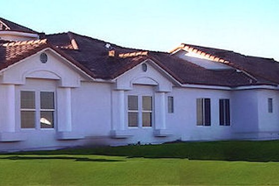 Exterior - Rear Elevation for Mediterranean House Plan #1-910 - 5 bed, 4 bath