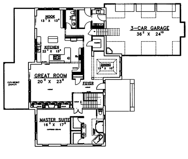 House Blueprint - Ranch Floor Plan - Main Floor Plan #117-811