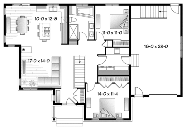 Home Plan - Country Floor Plan - Main Floor Plan #23-2570
