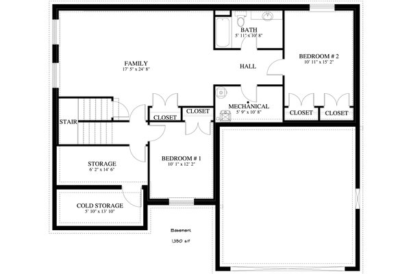 Home Plan - Craftsman Floor Plan - Lower Floor Plan #1060-57
