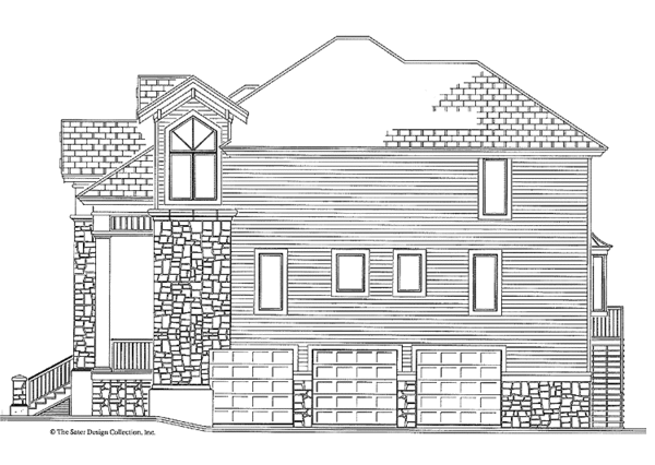 Dream House Plan - Right Side Elevation