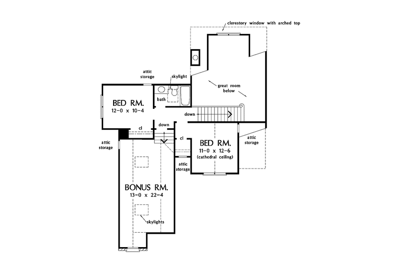 Home Plan - Floor Plan - Upper Floor for Country House Plan #929-148 - 4 bed, 3 bath