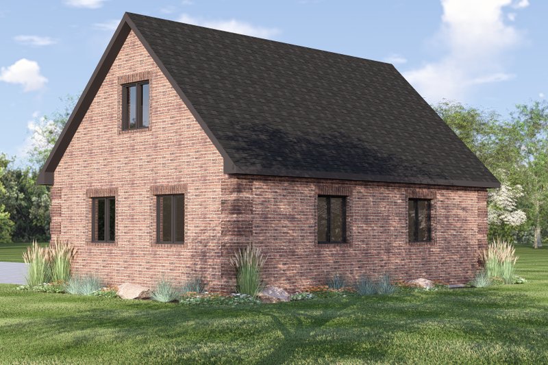 Architectural House Design - Exterior - Rear Elevation for Country House Plan #1064-461, 0 bath